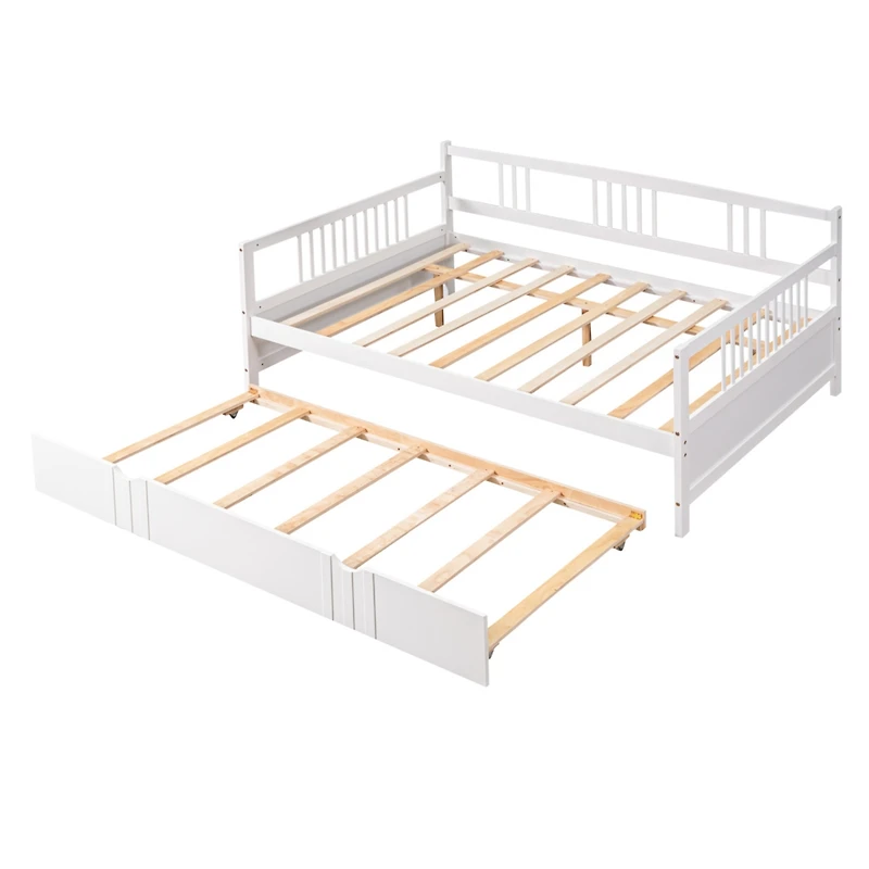 Streamdale Full Daybed Wood Bed With Twin Trundle