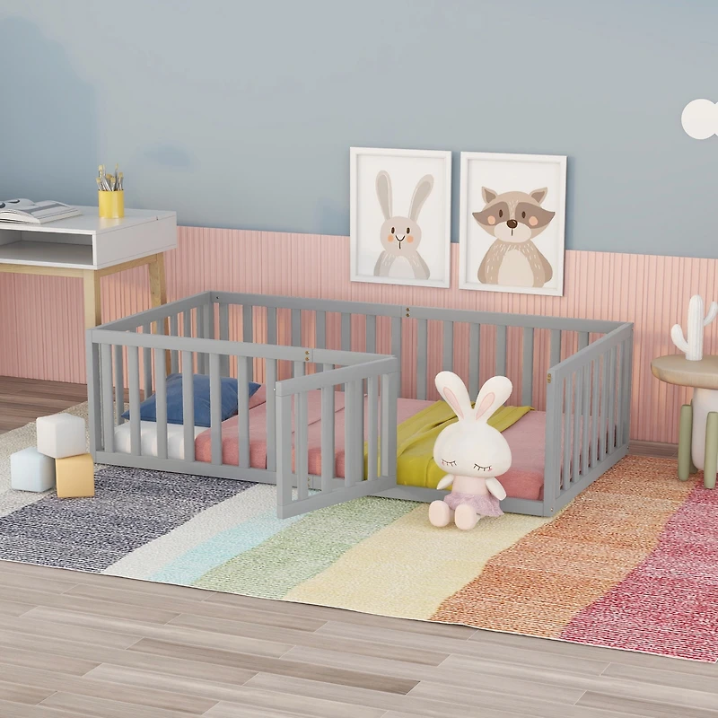 Streamdale Twin Wood Daybed Frame With Fence