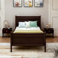 Streamdale Twin Platform Wood Sleigh Bed Frame with Headboard