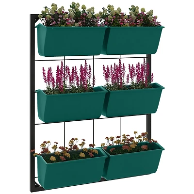 3-Tier Vertical Hanging Wall Planter for Outdoor and Indoor Spaces