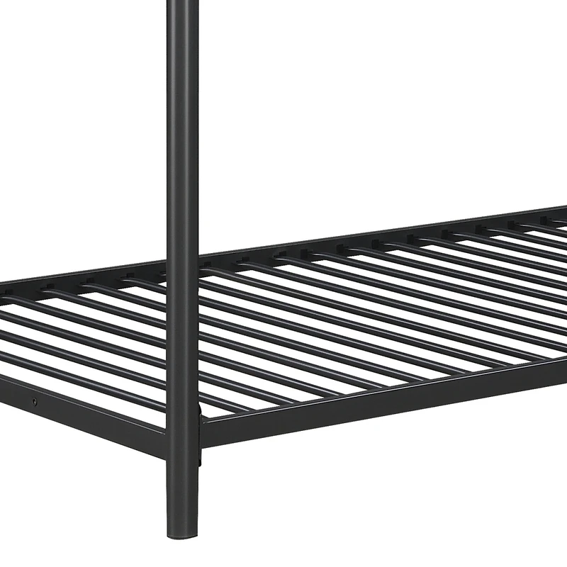 Simplie Fun Furniture Triple Bunk Bed, Twin/Twin/Twin, Black