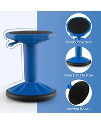 Slickblue Adjustable Active Learning Stool Sitting Home Office Wobble Chair with Cushion Seat