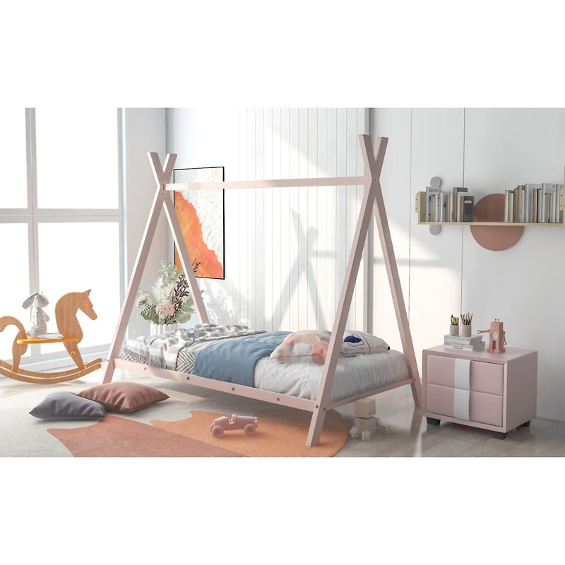 Streamdale Metal Twin Tent House Bed Frame