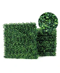 Slickblue 12 Pieces Artificial Boxwood Panels for Wedding Decor Fence Backdrop