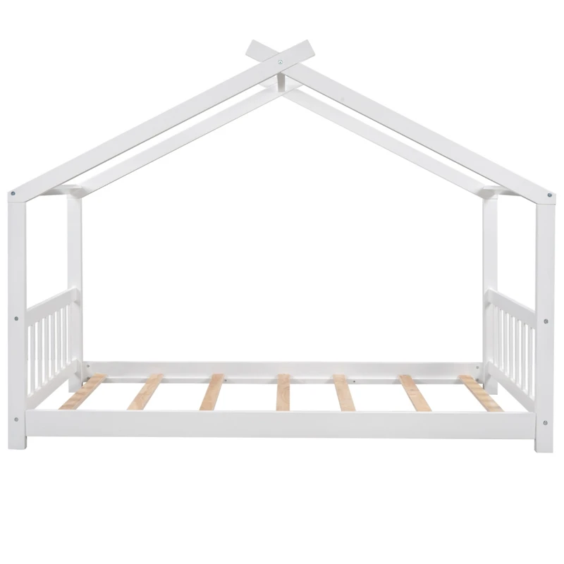 Streamdale Twin House Platform Bed With Headboard And Footboard, Roof Design