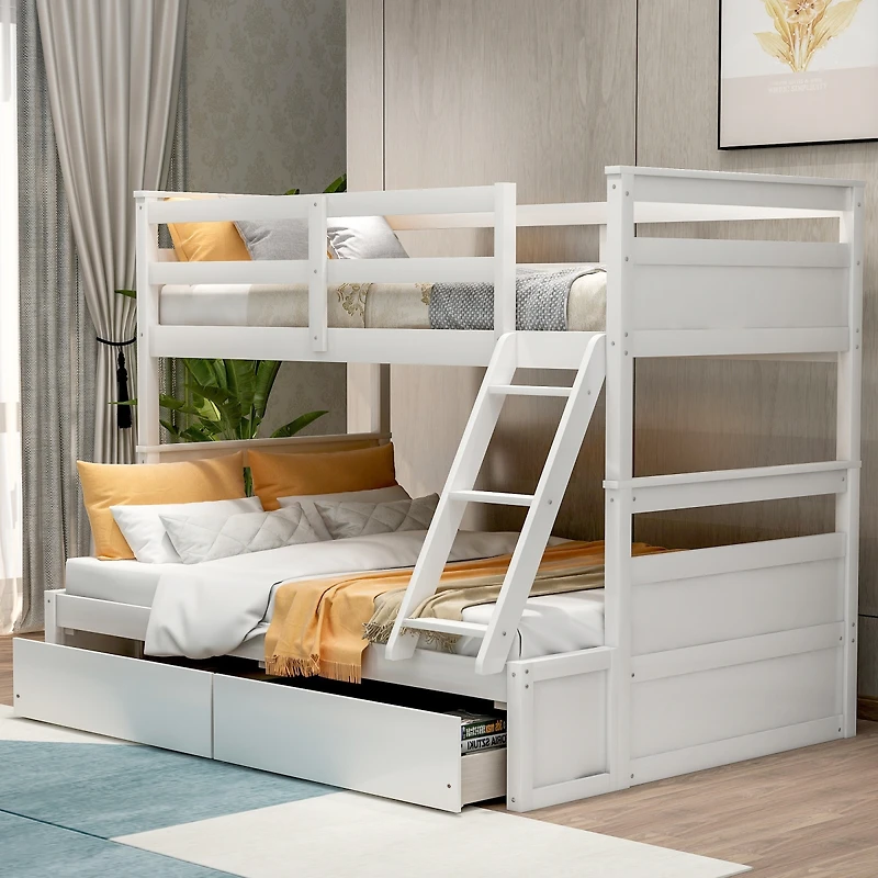 Streamdale Twin Over Full Bunk Bed With Storage