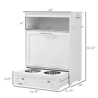Multi-Purpose Pet Feeder Station Home, Office, or Bedroom Storage