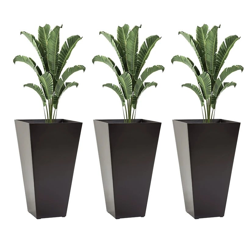 Tall Square Planter with Drainage Holes, Indoor and Outdoor