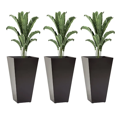 Tall Square Planter with Drainage Holes, Indoor and Outdoor