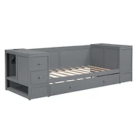 Streamdale Twin Daybed with Storage, Trundle & Charging