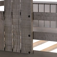 Streamdale Furniture Wooden Twin Over Full Bunk Bed, Loft Bed With Playhouse, Farmhouse, Ladder And Guardrails