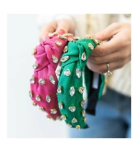 Women s Traditional Woven Headband - Hot Pink Gem