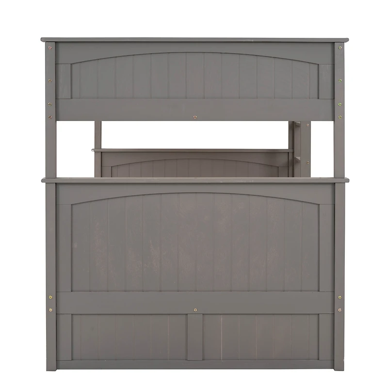Streamdale Gold Full-Over-Full Bunk Bed with Twin Trundle
