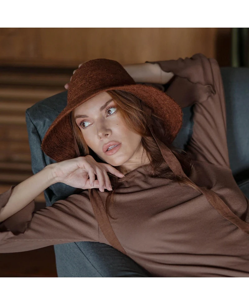 Brunna.co Meg Jute Straw Hat In Burnt Sienna