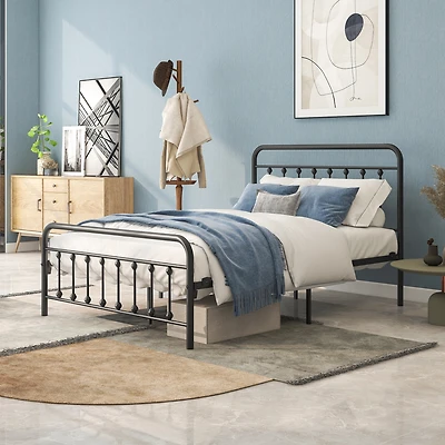 Streamdale Full Metal Platform Bed Frame w/ Headboard