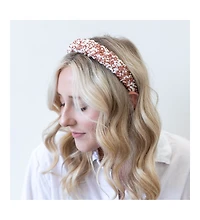 Women s All that Glitters Headband - Rose Gold + White