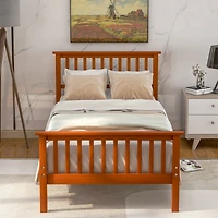 Streamdale Wood Platform Bed With Headboard And Footboard