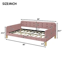 Streamdale Twin Upholstered Daybed With 4 Support Legs
