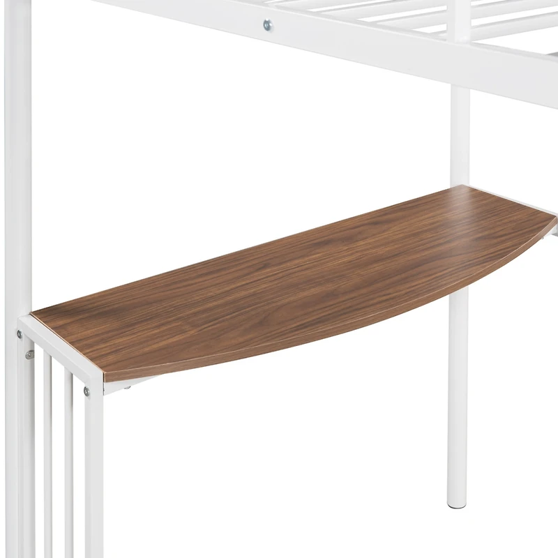 Streamdale Twin Loft Bed with Desk and Safety Rails