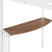 Streamdale Twin Loft Bed with Desk and Safety Rails
