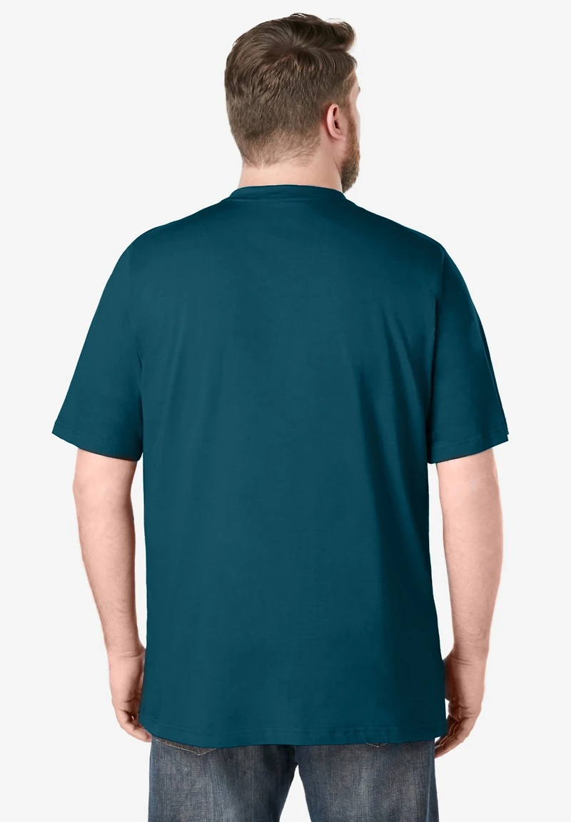 Boulder Creek Big & Tall by KingSize Heavyweight Short-Sleeve Henley Shirt