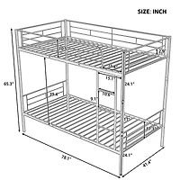 Streamdale Twin Over Metal Bunk Bed