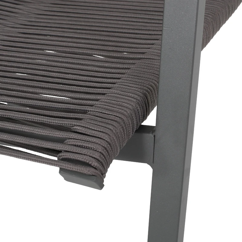 Streamdale Furniture Stylish and Comfortable Outdoor Dining Chairs with Rope Weave and Aluminum Frames