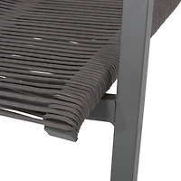 Streamdale Furniture Stylish and Comfortable Outdoor Dining Chairs with Rope Weave and Aluminum Frames