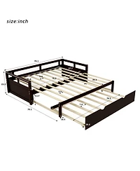 Streamdale Extending Daybed With Trundle, Wooden Trundle Twin