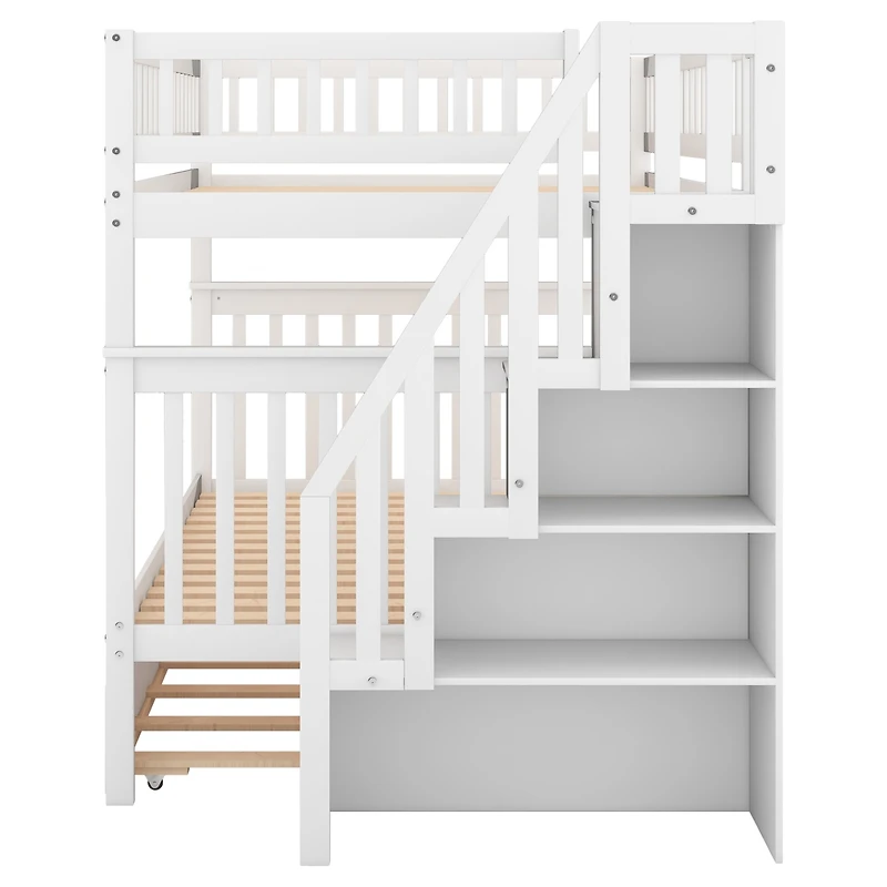 Streamdale Full Over Bunk Bed With Trundle And Staircase
