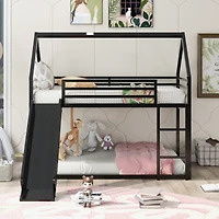 Streamdale Twin Over House Bunk Bed With Ladder And Slide
