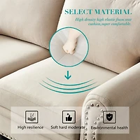 Streamdale Linen Fabric Upholstered With Storage Sofa 1+2+3 Sectional