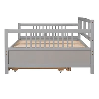 Streamdale Full Daybed Wood Bed With Twin Trundle