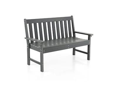 All-Weather Hdpe Outdoor Bench with Backrest and Armrests