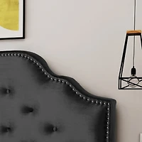 Simplie Fun Elegant Button Tufted Diamond Stitched Headboard with Easy Assembly