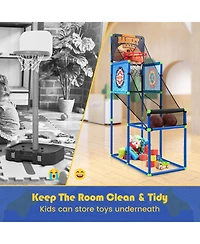 Slickblue Kids Basketball Arcade Game with Electronic Scoreboard and Sound Effect