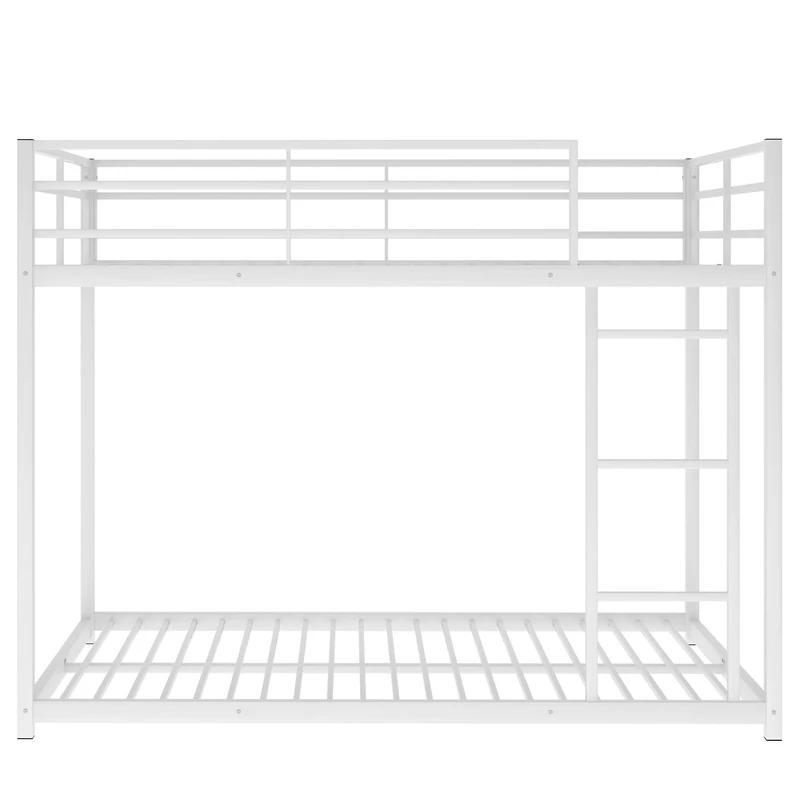 Streamdale Full Over Metal Bunk Bed, Low Bed With Ladder