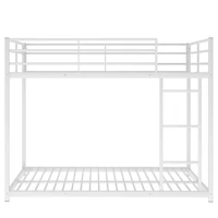 Streamdale Full Over Metal Bunk Bed, Low Bed With Ladder