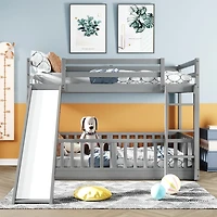 Streamdale Twin Over Twin Bunk Bed With Slide And Ladder