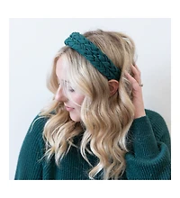Women s Blushing Braid Headband - Dark Green