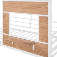 Streamdale Metal Twin Loft Bed With Roof, Window, Guardrail, Ladder