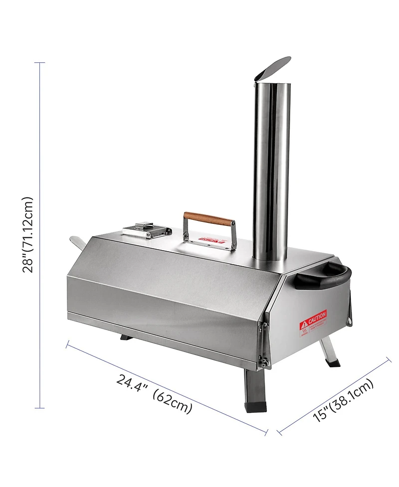 Streamdale Portable Wood Fired Pizza Oven for Outdoor Cooking