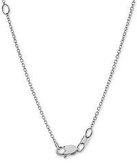 Diamond Open Heart Pendant Necklace (1 ct. t.w.) in 14k White Gold, 16" + 2" extender