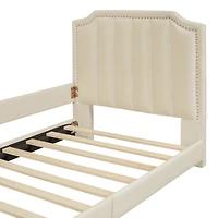 Streamdale Gray Striped Upholstered Twin Daybed