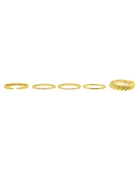 Adornia Gold Set of 5 Stacking Bands