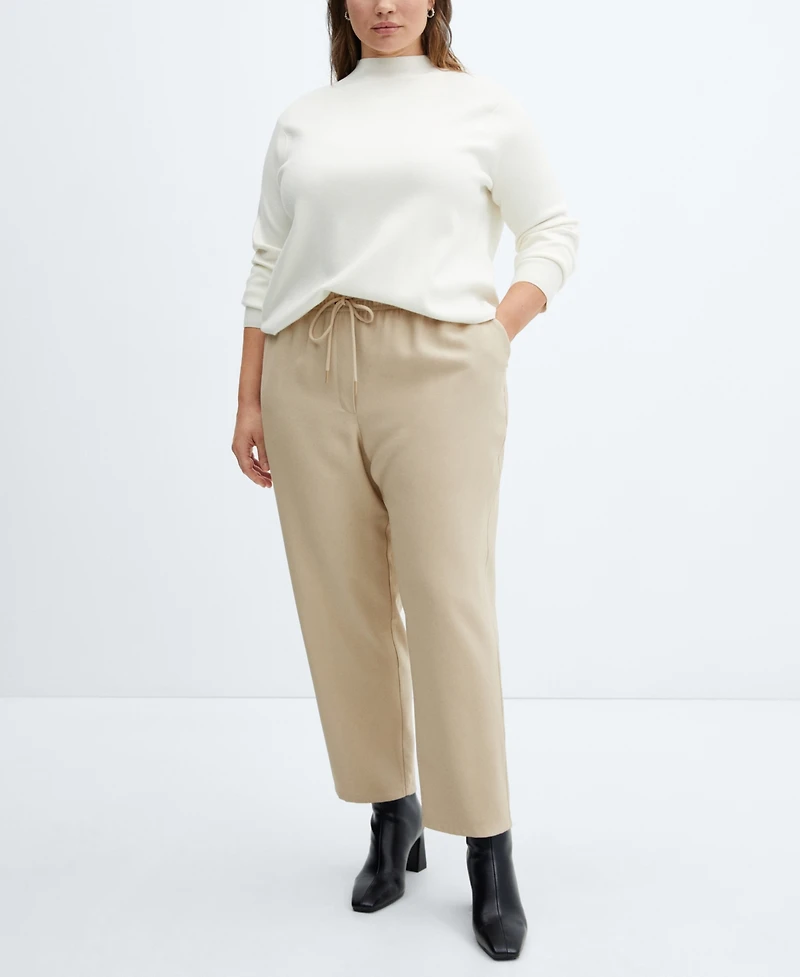 Mango Women's Drawstring Jogger Trousers