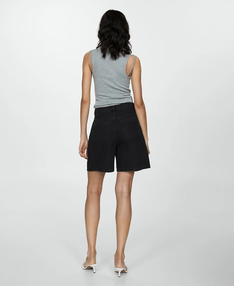 Mango Women's Straight Denim Shorts