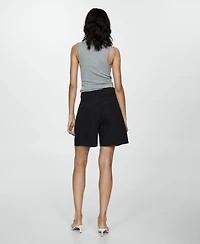 Mango Women's Straight Denim Shorts