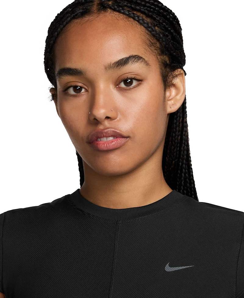 Nike Women's One Fitted Rib Dri-fit Cropped Top