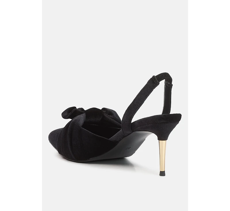 mayfair velvet high heel mule sandals